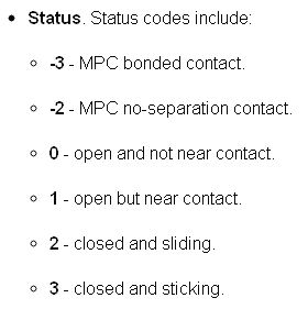 contact status code